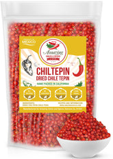 Amazing Chiles & Spices bolsa frontal mostrando chiles chiltepin y beneficio conservación