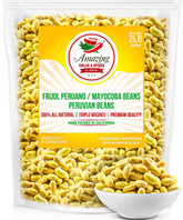 Amazing Chiles & Spices paquete frontal de frijoles canarios mayooba mostrando marca