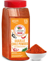 Amazing Chiles & Spices frente del paquete de guajillo 1 lb, ideal para cocina