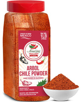 Amazing Chiles & Spices frente del empaque de 1 libra, práctico para cocinas