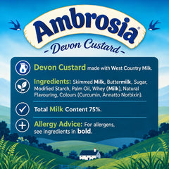 Ambrosia custard servido sobre postre aportando sabor cremoso
