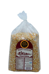 Amish Country Popcorn vista frontal del envase grande, conveniencia para familias
