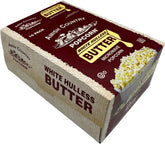 Amish Country Popcorn mostrando el frente del empaque y conveniencia inmediata