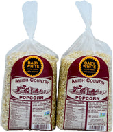 Amish Country Popcorn empaque frontal mostrando 2 bolsas y ahorro