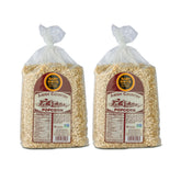 Amish Country Popcorn paquete frontal mostrando el tamaño de bolsa y beneficios