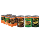 Amy's pack de 6 latas frontal mostrando variedad y conveniencia