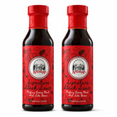 Andria's botella frontal pack de 2 mostrando etiqueta y beneficio de sabor consistente
