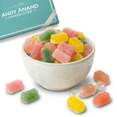 ANDY ANAND CHOCOLATIER paquete frontal mostrando diseño y beneficio sin azúcar