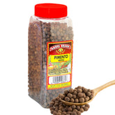 Angel Brand pimento frontal del frasco mostrando etiqueta y cantidad