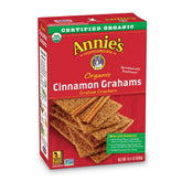 Annie's frente del paquete de graham bricks canela mostrando marca y tamaño