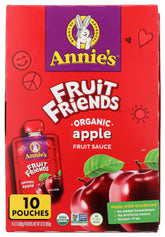 Annie's Homegrown vista frontal del paquete con diez porciones, práctico