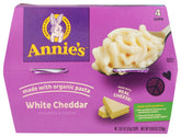 Annie's Homegrown frente del empaque mostrando pack de 4 y conveniencia