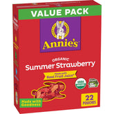 Annie's packaging frontal del paquete valor con 22 bolsitas, práctico para llevar
