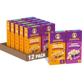 Annie's paquete variedad frente mostrando las 12 cajas y conveniencia