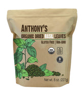 Anthony's albahaca frente del envase mostrando etiqueta orgánica y beneficio de calidad