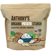 Anthony's almidón de papa envase frontal mostrando etiqueta orgánica y sin gluten