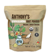 Anthony's frente del empaque mostrando bolsa de 12 oz y sello orgánico para compra segura