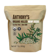 Anthony's empaque frontal del producto mostrando sello orgánico y beneficio de conveniencia