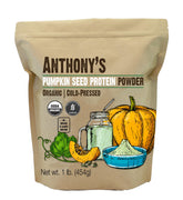 Anthony's frente del envase mostrando etiqueta orgánica y beneficio de pureza