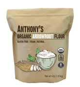 Anthony's paquete frontal de harina de arrowroot orgánica con ventajas claras