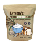 Anthony's paquete frontal de harina de arroz blanco, conveniente y sin gluten