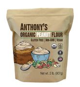 Anthony's empaque frontal de harina de cacahuate orgánica, presenta confianza y calidad