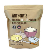 Anthony's frasco frontal del polvo de mantequilla mostrando el empaque y la marca beneficioso para almacenamiento