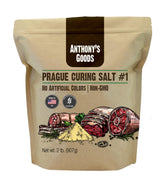 Anthony's envase frontal de Prague Curing Salt No.1 mostrando etiqueta y 2 lb