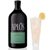 Aplós botella frontal elegante, presentación clara y premium