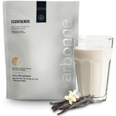 Arbonne empaque frontal del producto mostrando etiqueta y beneficio proteico