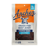 Archer jerky empaque frontal que destaca sin nitratos y portable