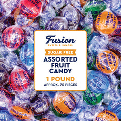 Fusion Sweets And Snacks Arcor vista frontal del empaque y peso de 1 libra, conveniencia