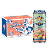AriZona lata frontal con diseño Fallout y sabor durazno refrescante