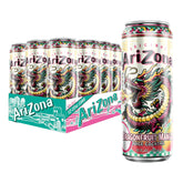 AriZona lata frontal con diseño zodiacal, refresco visible y apetecible