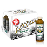 AriZona Sweet Tea vista frontal de la lata mostrando diseño y tamaño conveniente