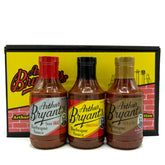 Arthur Bryant's presentación frontal del pack con tres botellas, conveniencia inmediata