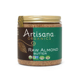 Artisana crema de almendras frontal frasco claro muestra pureza