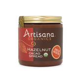 Artisana crema de avellana y cacao frasco frontal, sabor auténtico