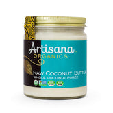 Artisana mantequilla de coco frontal frasco claro y natural