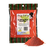 Asia Trans paquete frontal de Li Hing Mui mostrando peso y marca, listo para usar