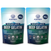 ASPEN NATURALS frasco frontal de gelatina de res, limpio y profesional