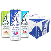 Aspire frente del packaging con variedad de sabores y conveniencia