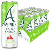 Aspire frente del pack de 12 latas mostrando diseño y sabor fresa sandía