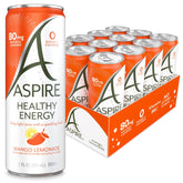 Aspire lata frontal mango limonada mostrando diseño y energía refrescante