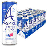 ASPIRE lata frontal Mixed Berry mostrando diseño y beneficios visibles