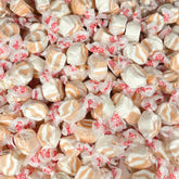 Assortit taffy de coco frontal bolsa 1 lb mostrando diseño y cantidad