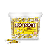 Atkinson's tubo frontal mostrando 130 caramelos Slo Poke, ideal para compartir