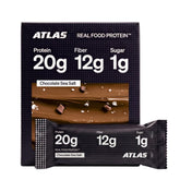 Atlas Proteína barra frontal mostrando etiqueta limpia y beneficio real