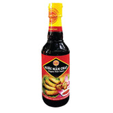 Au Lac botella frontal de Nuoc Mam Chay mostrando etiqueta clara y vegana, útil para identificar producto