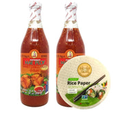 Authentic Asian Pantry Mae Ploy frontal mostrando etiqueta y tamaño grande, conveniencia para varias comidas